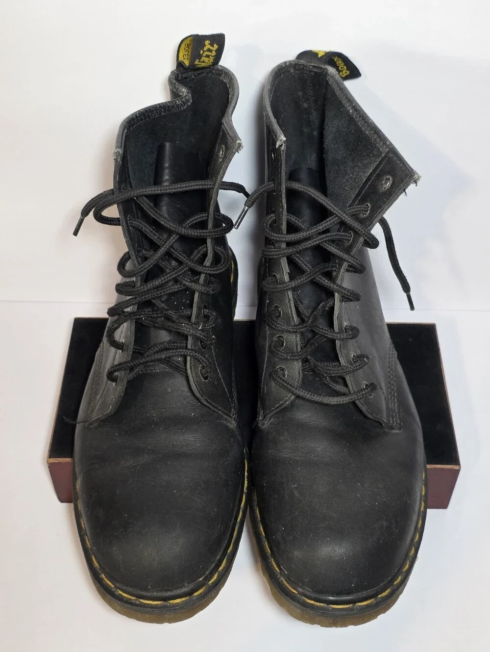 Vintage 90s Dr Martens 1460 Made In England Leather Boots Mens 14 UK 13 Lug